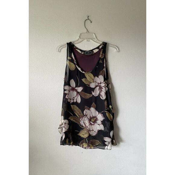 By Malene Birger Floral Print Sleeveless Top Amandan Silk Tank Size 34 READ - Picture 1 of 8